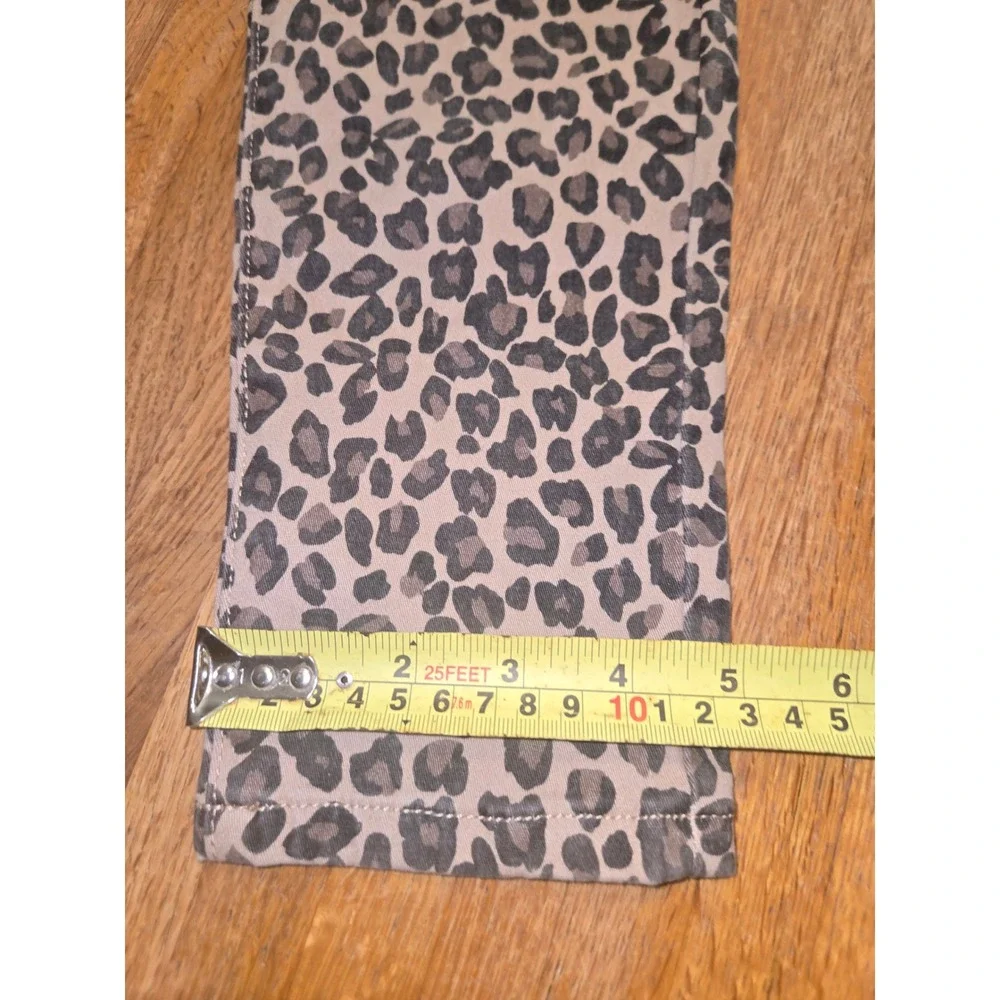 YMI Women 7/28 Brown Tan Bold‎ Cheetah Animal Print High Rise Skinny Ankle Jeans